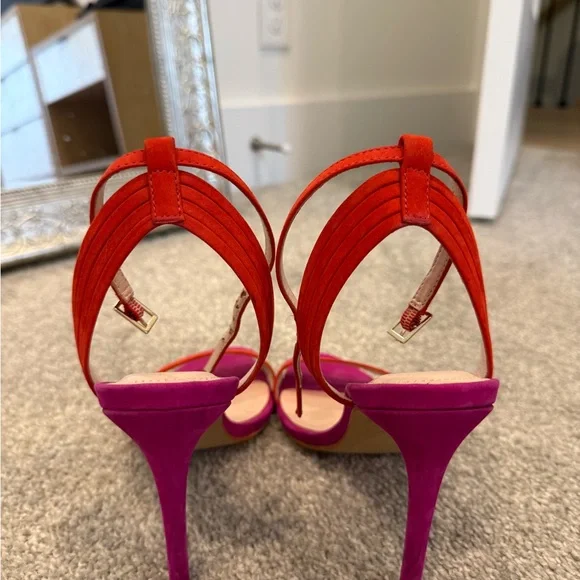 Aldo Vibrant Red and Pink Heels - Picture 4 of 4